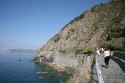 The path is covered with a tunnel in the areas where rocks fall regularly.