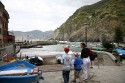 Harbour area in Vernazza - the sea was so rough that day that no boats were running