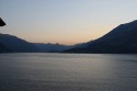 View of Lake Como at dusk from the hotel