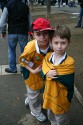 Off to see the Rugby - there were about 30 Aussie jumpers there - Ben won the 'pick the number of Aussie outfit' guess.