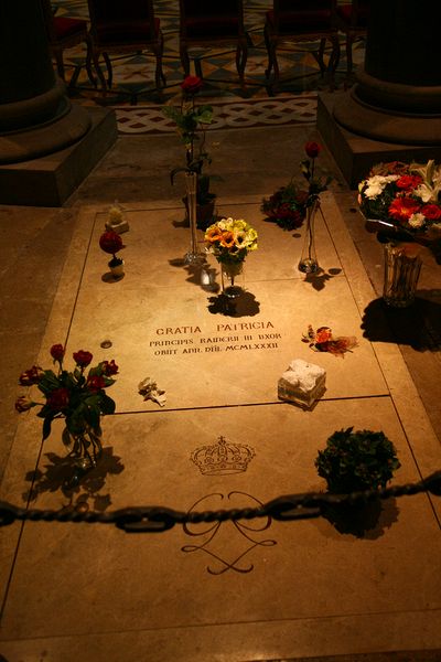 Princess Grace's tomb.