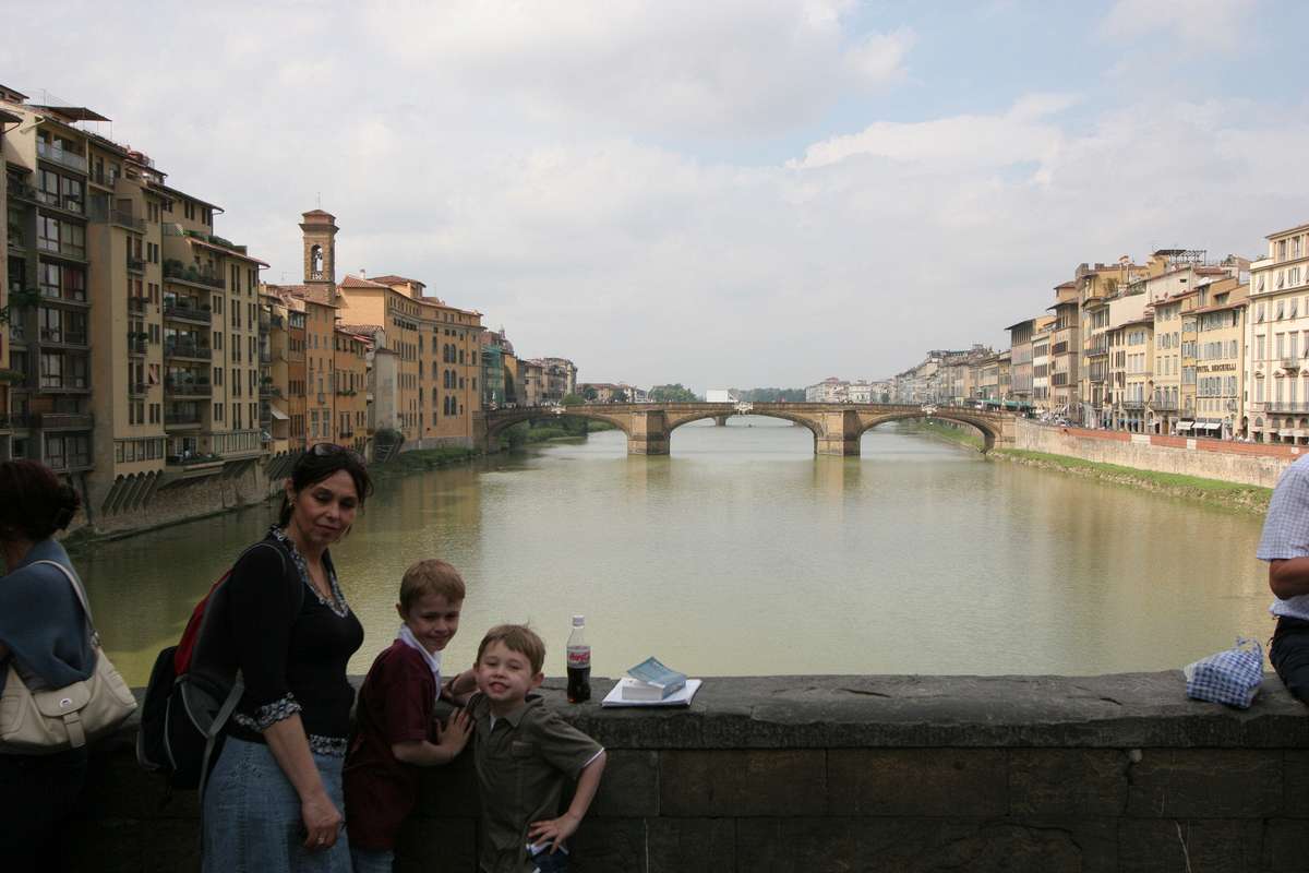 View from the Ponte Vecchio - looks more like standing in front of a picture.