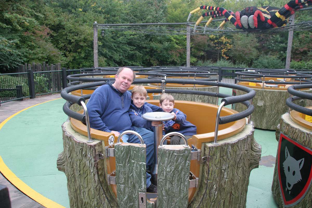 First time on the spider for the two boys...