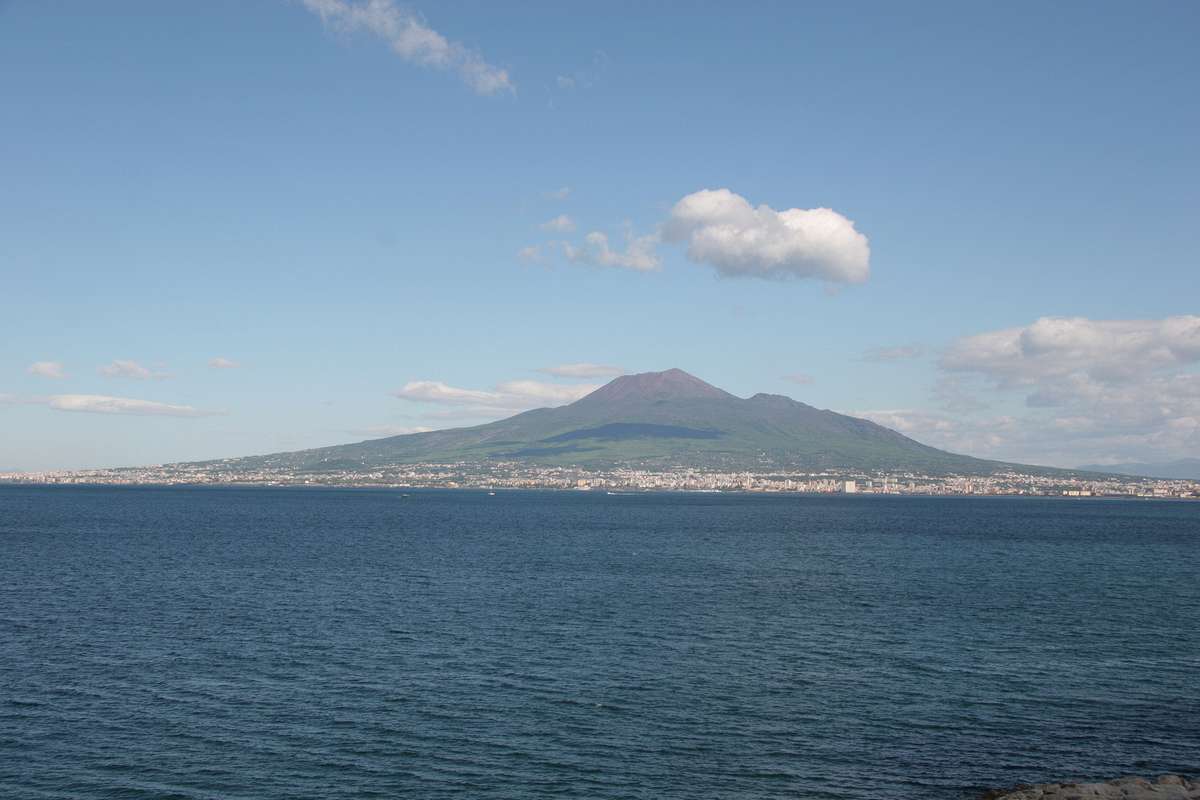 Mount Vesuvius from the other side of the Bay
