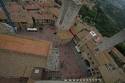 Piazza del Duomo from the tower, the Duomo (Cathederal) is on the left