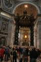 Bernini's 70 foot tall bronze main altar and canopy, directly over St. Peter's tomb